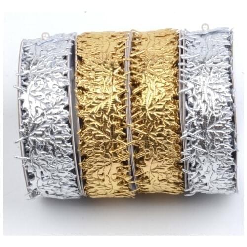 60Yards 4 Color Maple Leaf Satin Ribbons Artificial leavs For Sewing Handmade Crafts Accessories Wedding DIY Decoration Cheap