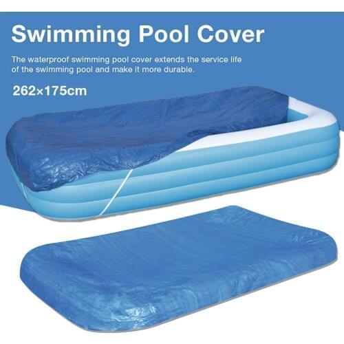 262*175CM/ 305*183CM Swimming Pool Cover Dustproof Rainproof Anti-UV Thickened Woven Cloth Pool Cover Protector Dropshipping