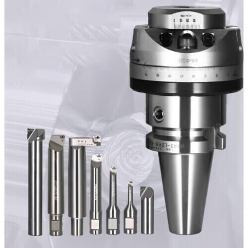 BT40-NBH2084X CNC Lathe Boring Tool Set 8-320mm Precision Boring Head BT40 Milling Machine Drill Chuck Boring Bar Tool Kit