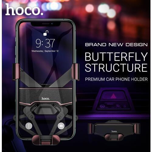 Hoco phone car holder air vent mount mobile holder for phone in car phone stand in-car clip holder gravity support gps bracket