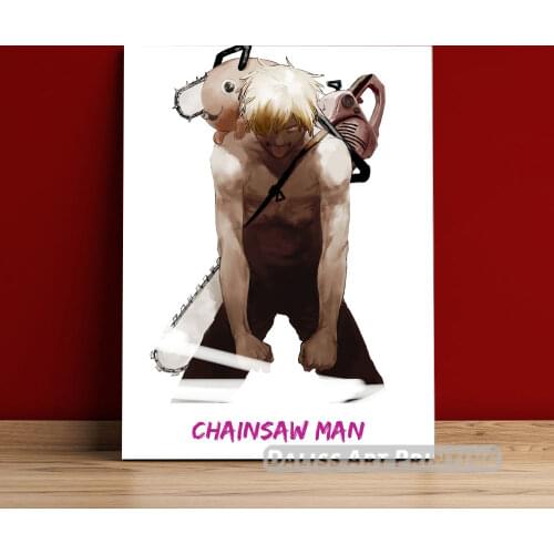 Canvas Anime Chainsaw Man Volume Pictures Home Decoration Paintings Poster HD Prints Wall Art Modular Living Room Framed
