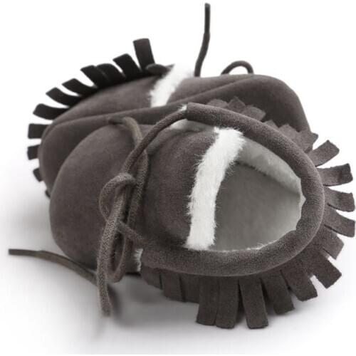 Fashion PU Shoes Winter First Walkers Shoe Unisex Sole Crib Bottom Flats Children Toddler Kid