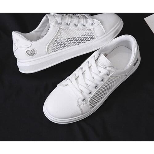 New classic fashion sneakers girl shoes female mesh breathable sneakers female lace-up casual shoes student shoes trend