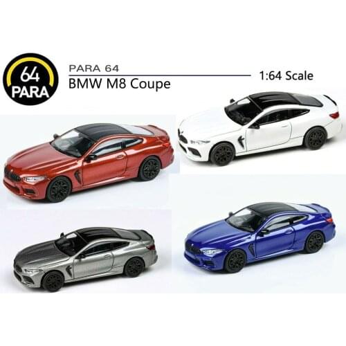PARRA New 3 inches Models 1/64 Scale BMWW M8 Coupe Diecast Alloy Toy Cars 7cm For Collection Gift