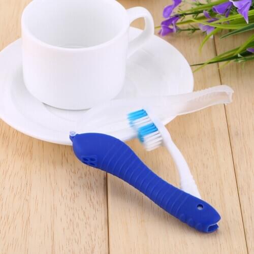 Portable Dark Blue Folding Toothbrush Compact Foldable Teeth Brush Travel Camping Hiking Fold ToothBrush Outdoor Tooth Brushes