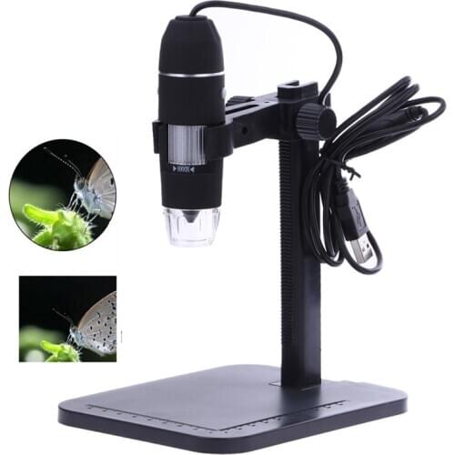 Professional USB Digital Microscope 1000X 800X 8 LED 2MP Electronic Microscope Endoscope Zoom Camera Magnifier+ Lift Stand