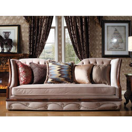 Factory directly modern fashionalbe european fabric Villa sofa furniture Mobília europeia do sofá da villa da tela GH88