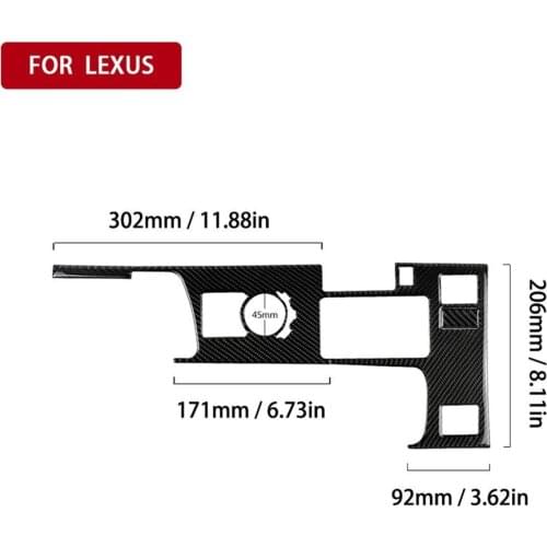 2pcs Carbon Fiber Gear Shift Panel Cover Trim Frame for Lexus Is250 Is300 2013- Gear Panels Car Accessories