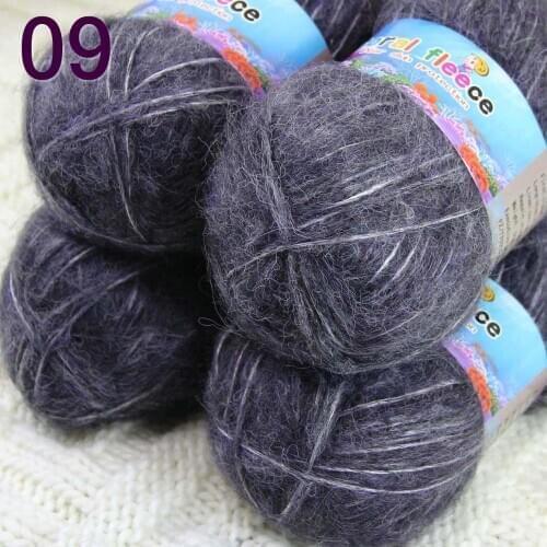 Sale 4SkeinX50gr Luxury Fluffy Soft NEW MOHAIR Shawls Hand Knit Crochet Yarn Blue-violet 82209