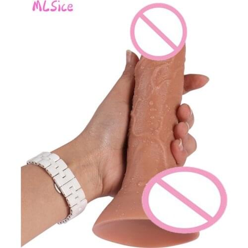 Sex Toys for Woman Huge Dildo Erotic Soft Anal Butt Plug Realistic Penis Strong Suction Cup Dick Toy for Adult G-spot Orgasm