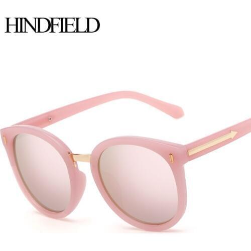 LONSY Fashion Round Sunglasses Women Polarized Brand design Metal Arrows Retro Glasses Woman Gafas Oculos De Sol Feminino