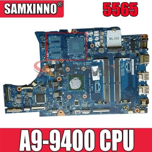 Brand NEW CN-0KF2J6 KF2J6 FOR DELL INSPIRON 5565 laptop motherboard BAL23 LA-D804P REV:1.0(A00) A9-9400 Mainboard notbook PC