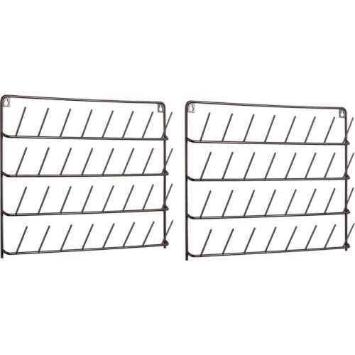 32 Spools Sewing Thread Rack 2 Pack, Wall Mounted Metal Sewing Thread Holder Organizer, Storage with Hanging Hooks