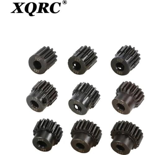 SURPASS-HOBBY 32P M0.8 5mm 13T 14T 15T 16T 17T 18T 19T 20T 21T Black steel metal Pinion Motor Gear For 1/10 Rc Model Car Motor