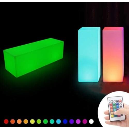 LED Square Column Floor Lamp Wedding Outdoor Guide Street Stand Lamps RGB Venue Props Square Pillar Luminous Landscape Lightings