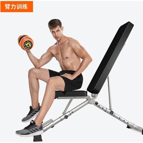 Gym Professional Weightlifting Bed Cushion Backrest Multi-Angle Adjustment Indoor Fitness Dumbbell Bench