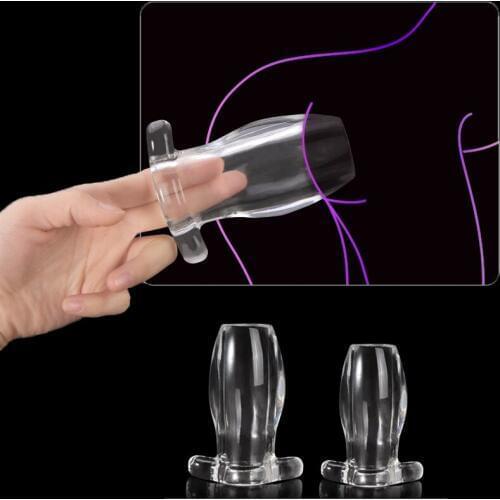 Soft Anus Hollow Anal Plug Extender Dilator Enema Anal Vagina Speculum Masturbation Butt Plugs and Tunnels Sex Toys for Gay Men