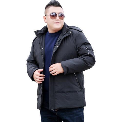 Fashion Mens plus size Windbreaker Mens Winter Park Hooded Warm jacket Casual Long section Oversized 9XL 10XL Cotton Coat