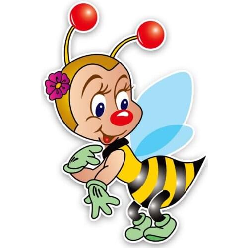 JuYouHui Exterior Accessories Decal A Beautiful Bee Funny Car Sticker Creativity Motorcycle Decals Waterproof PVC