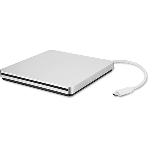 HOT-External DVD Burner Drive Type-C Optical Disc Drive Slim Slot-in CD/DVD +/- RW Burner USB C Drive for Mac/Window