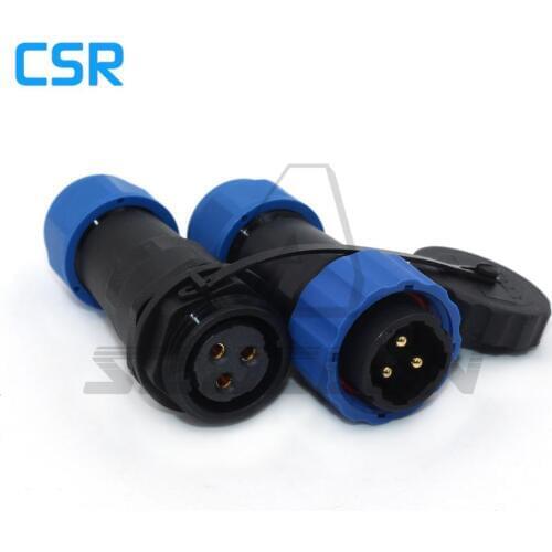 SD20 Type 3 pin Waterproof Connector ,IP67, LED Panel Mount Wire Connector Male and Female Plug & Socket