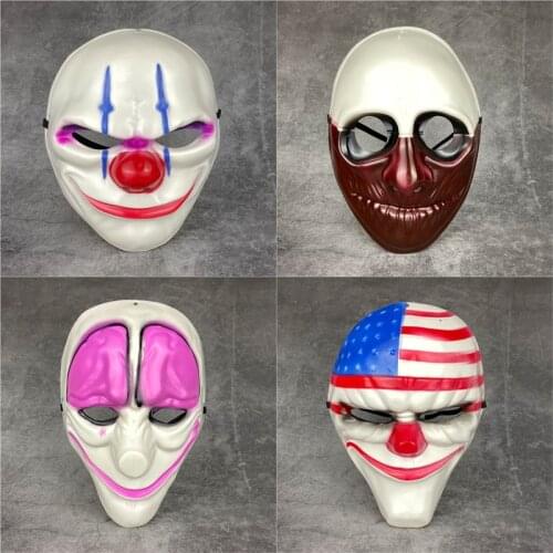 High-grade Payday 2 Masks Halloween Party Cosplay Masks Men joker Masquerade Dress Prop Collection Custome Props