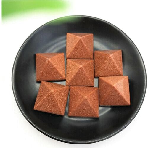 1PC Golden Sandstone Pyramid Stone Tower Crystal Gemstone Point Healing Decor Crafts Natural Stones and Minerals