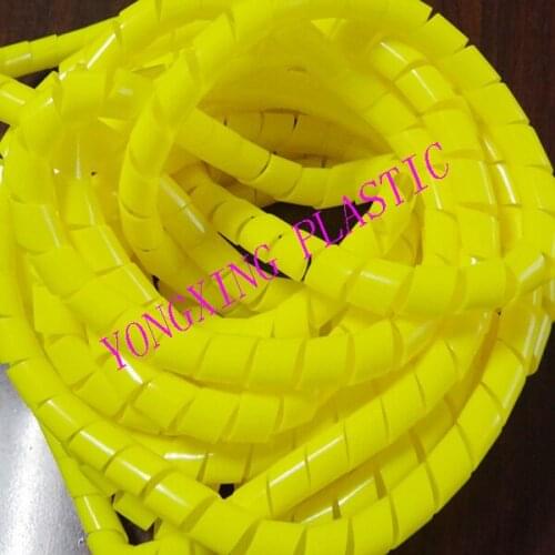 5meter/bag 15mm sprial wrapping bands beautify wire cable PE material yellow black white color