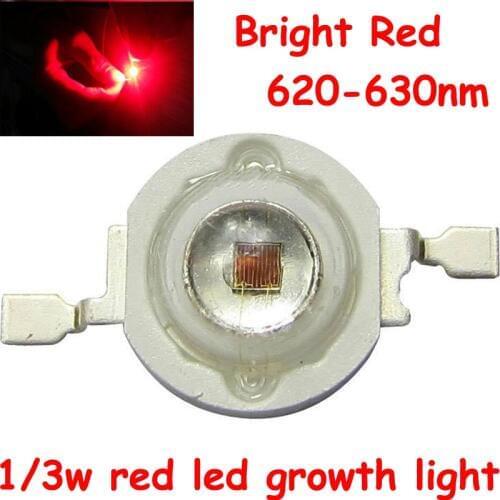 5pcs 1W 1.5W 2W 3W 620nm 630nm EPILEDS 42mil Bright Red Chip LED Diodes Plant Grow Light Part Input 600mA