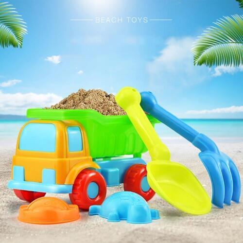 5Pcs/Set Kids Beach Truck Shovel Rake Animal Molds Kit Garden Sandpit Pool Toy