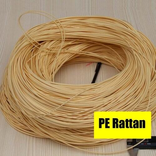 2.43mm Diameter 500g Round PE Rattan Material Roll Home Handmade Weaving Plastic Rattan Knit Repair Chair Table Basket Decor