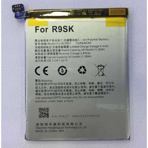 HFY BLP627 for OPPO R9SK 2910mAh BLP 627 battery