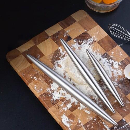 Non-stick Stainless Steel Rolling Pin for Bakers Cookie Pastry Dough Bakeware Roller Pizza Noodles Dumplings Making Baking Tool