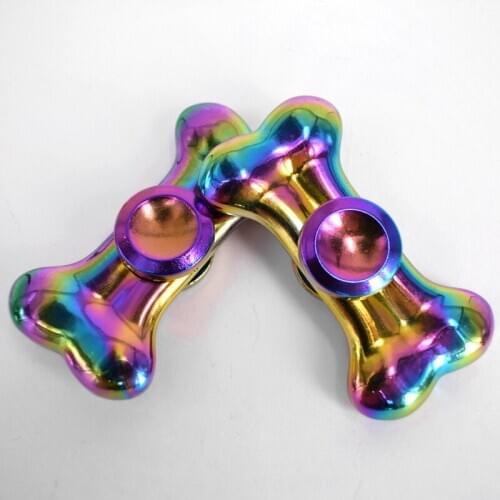 Colorful Metal Decompression Fidget Spinner Toys Anti Stress Bone Hand Finger Spinner Beyblade Metal Stress Spinner Gyroscope