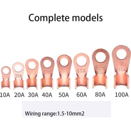 Cold press terminal OT open nose brass terminal wire copper nose crimping wire ear connector UT