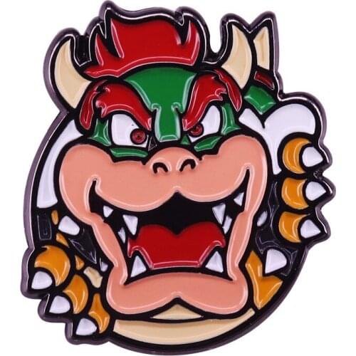 HOSENG Game Cartoon Red Color Demon Monster Brooch Fashion Punk Backpack Lapel Alloy Jewelry Enamel Pin HS_354