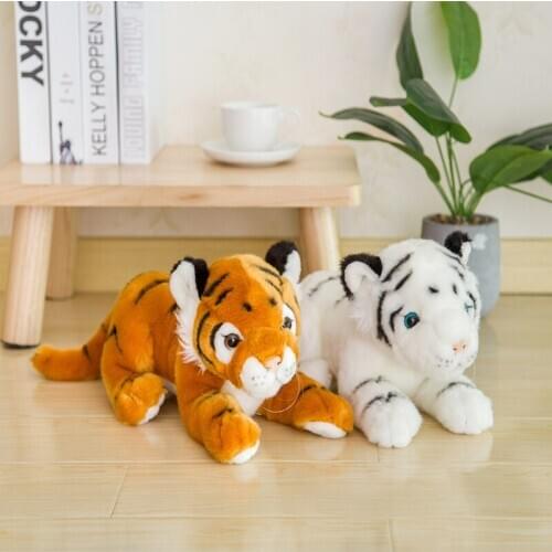Kawaii Cute Tigers Plush Toys Simulation White Yellow Tigers Soft Stuffed Dolls Baby Pillow Plush Kid Toys For Children