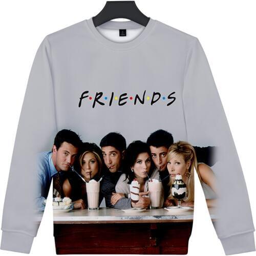 U.S. Classic TV Series Friends 3d Printed Sweatshirt Women Men Long Sleeve Hoodie Sweatshirts Fashion Fleece Warm Tracksuit Tops