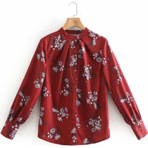 Женские красные рубашки KONDALA China At AliExpress