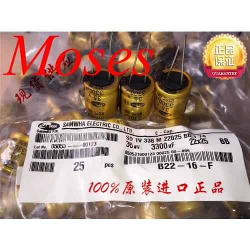 35v 3300uf Capacitors 100% Original New Capacitance Audio Electrolytic Capacitor Radial 22x25mm