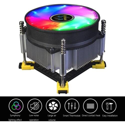 CPU Cooler 120mm PWM Fan 12V 4Pin RGB Air CPU Cooling Computer LGA 1150 1151 1155 1366 I3 I5 I7 AM3 AM4 Quiet PC CPU Cooler