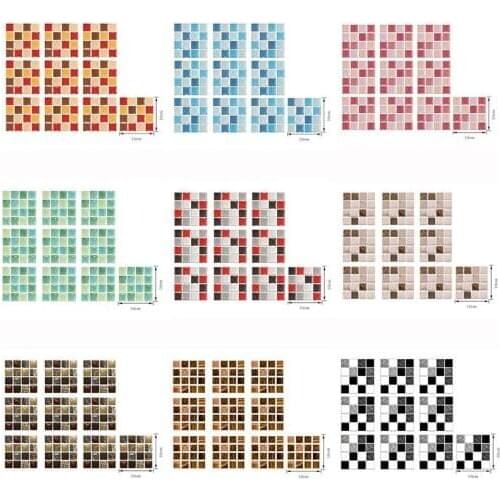 Fashion Kitchen Tile Stickers Mosaic Sticker Bathroom Wall Home Decor Self-adhesive 30X