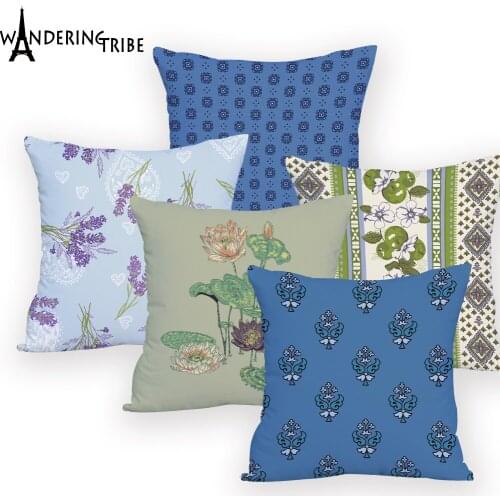 Geometric Cushion Cover Home Decor Pillow Cover Flower Plant Pillowcase On The Pillow Custom High Quality Throw Pillow