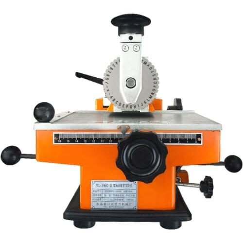 YL-360 Small Desktop Semi-Automatic Marking Machine Metal Nameplate Mosaic Carving Tool Sign Engraving Machine Printer