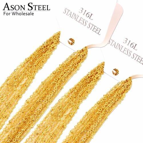 ASONSTEEL Wholesale 10pcs/lot Chains Necklace Attach Round Beads Stainless Steel Chain Jewelry,Good Price With High Quality