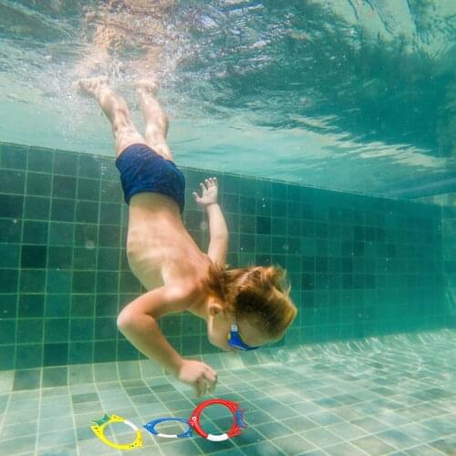 Swimming Pool Diving Circle Plastic Portable Swimming Diving Ring For Children Summer Toys Parent-child Gift Childrens