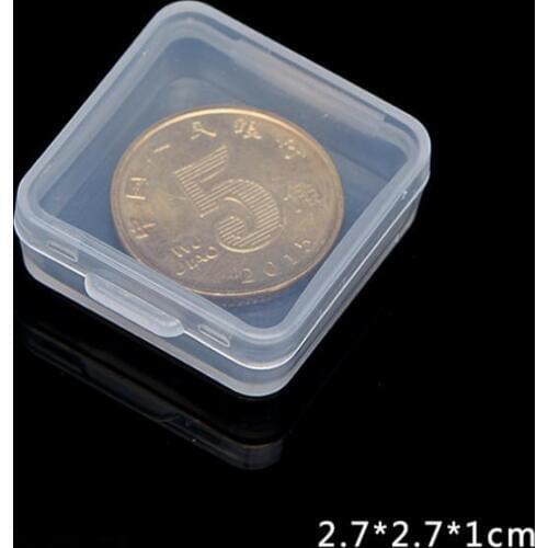 Portable Mini Coin Drug Chip Capsule Holder Clear Storage Box Multipurpose Display Case SN1465