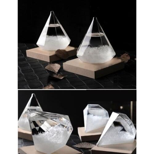 Droplet Heart star Storm Glass Bottle Weather Forecast Predictor Monitor Baromet