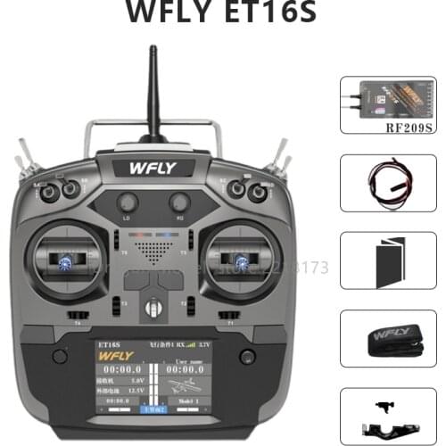 WFLY ET16S RC Radio 16 Channel RC Tranmitter Hall Gimbals FPV Radio Transmitter RF209S RX TBS CRSF RC Drone Radio Long Range