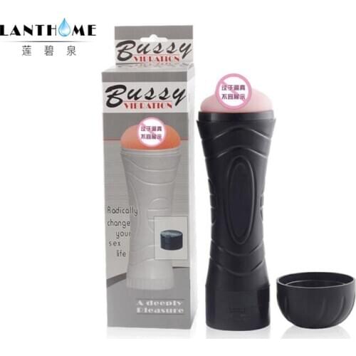 Sexshop Realistic Silicone Mouth Shaped Vibrating Artificial Vagina Pussy Masturbator for Male Sex Machine Penis Vibrator